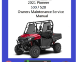 2021 Honda Pioneer 500 / 520 SXS Owners Service Manual - $12.95