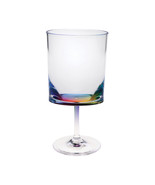 Set of Four Clear and Rainbow Geometric Acrylic Stemmed All Purpose Wine... - $1,534.31 MXN