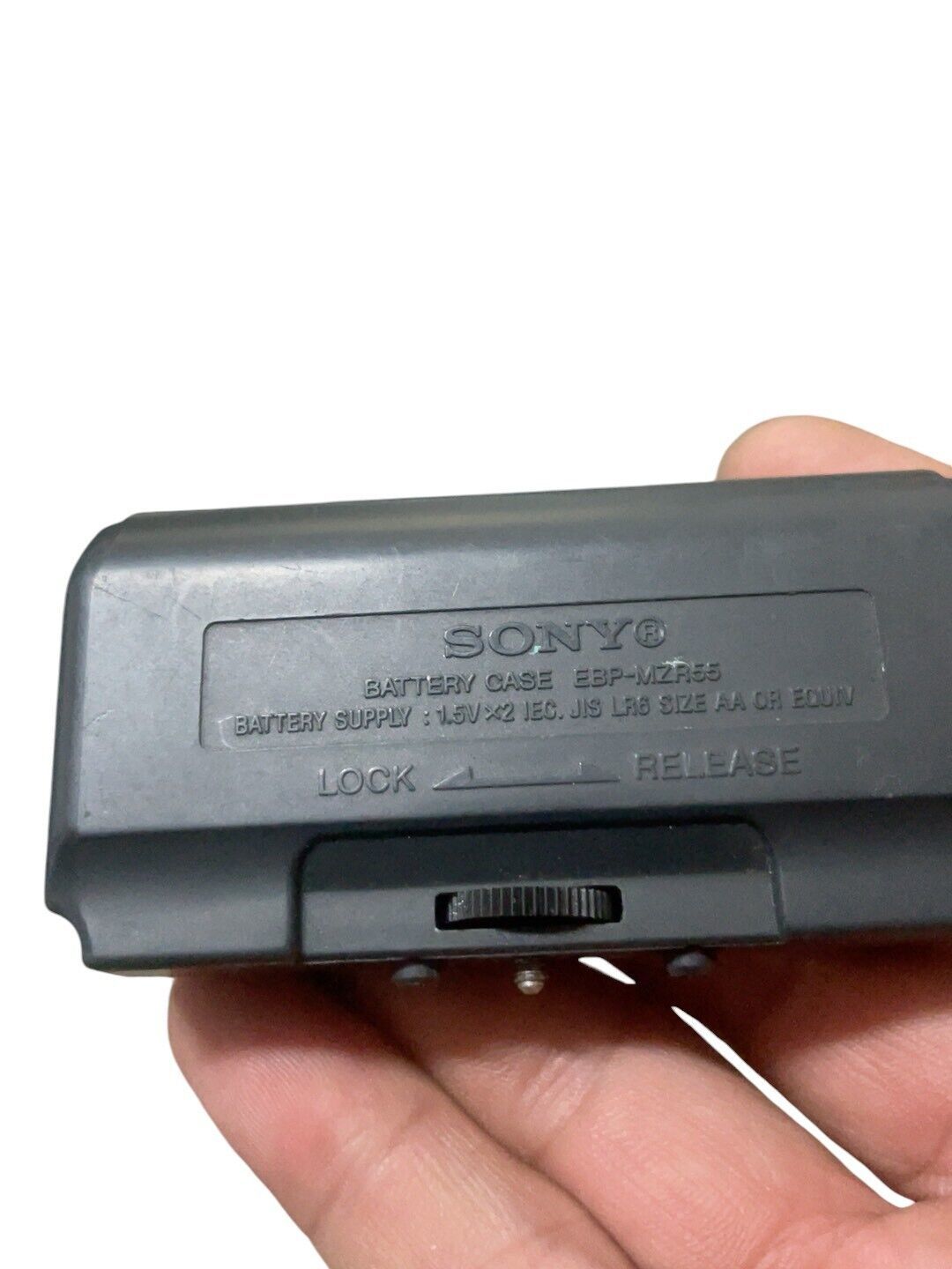 Used External Battery Pack Case For SONY MZ-R55 EBP-MZR55  			