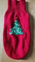 Small Sweater/Coat Knitted Red Christmas Tree Pomeranian Size - £11.59 GBP