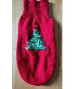 Small Sweater/Coat Knitted Red Christmas Tree Pomeranian Size - £11.60 GBP