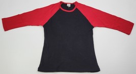 L) Children Bella Boys Red Black Raglan Long Sleeve Shirt Medium - $7.91