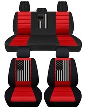 Front and Rear truck seat covers Fits 11-18 Dodge Ram 1500-3500 American Flag - £142.34 GBP