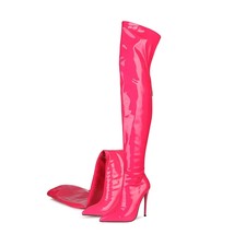 Purple Sexy Heels Knee High Boots Women&#39;s Over The Knee Boots Female Fashion Sho - £74.01 GBP