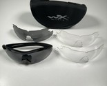 Wiley X Vapor US Army APEL Protective Glasses W/Case 2 Smoke &amp; 2 Clear L... - $44.54