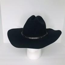 Justin Hats 2X XX Black 100% Wool Felt Cowboy Western Hat Men’s Size 7 1... - £31.57 GBP