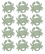 Distressed White Cast Iron Coastal Crab Drawer Pull Set of 12 - $49.49