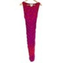 Fuzzi Long Sleeve Ruched Dress in Mammola Size Large - $365.75