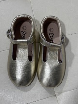 Special Sale Size 11 Hard-Sole Toddler Mary Janes Gold, Toddler T-Bar Shoes, Tod - $16.00