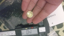 Chanel Button 1970s single gold plated stamped - £38.36 GBP