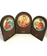 Byzantine Triptych Anna Perenna Handcrafted Plate Madonna Angels Made In... - £110.70 GBP