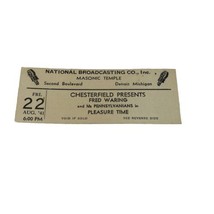 1941 Ticket 8/22 Detroit Show Fred Waring and his Pennsylvanians Pleasur... - £9.04 GBP