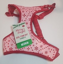 NWT MEDIUM Merry &amp; Bright Candy Cane Christmas  Dog Comfort Harness - £9.87 GBP