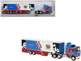 1980 Kenworth K-100 COE Aerodyne Transporter Blue and Red &quot;STP Racing Team - Pet - $61.54