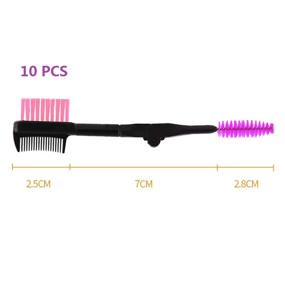 2 in 1 Foldable Double-ended Eyebrow Brush Eyelash Brush Comb with Safe ... - $29.43