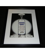 1999 Absolut Perfection Vodka 11x14 Framed ORIGINAL Vintage Advertisement  - £27.25 GBP
