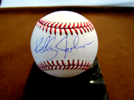 KELLY JOHNSON YANKEES METS BRAVES 2ND BASEMAN SIGNED AUTO OML BASEBALL JSA - $1,311.55 MXN