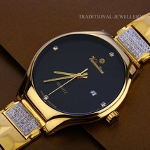 Brand New Designer Exclusive 22K 916% Gold Mens Man wrist Watch CZ Studded 30 - £6,884.35 GBP