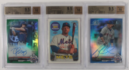 Lot 3 BGS 9.5 Topps / Bowman Dominic Smith, Quinn Brodey, P.J.Conlon Cartes - $124.74