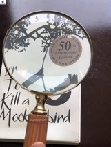 Brass Magnifying Glass: Magnifier with Wood Handle Handheld Reading Magn... - $49.00