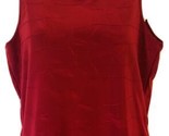 Suzanne Lawrence Womens Petites Medium Red Round Neck Sleeveless Career Top - $13.24
