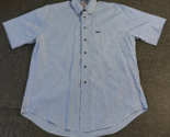 Faconnable by Albert Goldberg Blue Button Down Short Sleeve Shirt Men&#39;s ... - £15.59 GBP