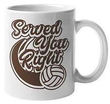 Make Your Mark Design Served You Right. Volleyball Pun Coffee &amp; Tea Mug For Athl - £15.48 GBP+