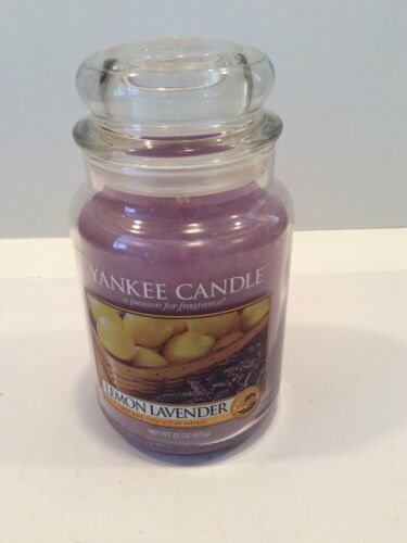 Primary image for Yankee Candle Lemon Lavender 22 oz Jar Unused single wick Housewarmer NEW Purple