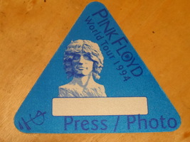 PINK FLOYD Division Bell World Tour PRESS/ PHOTO Pass 1994 Sticker Vinta... - $19.77