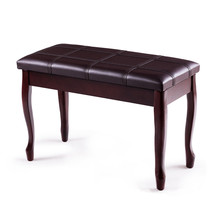 Comfortable Piano Bench Padded Double Duet Seat Pu Leather Seat W/Storag... - $129.19