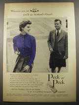 1954 Peck and Peck Braemar Sweaters Advertisement - photo by Tom Palumbo - £14.60 GBP