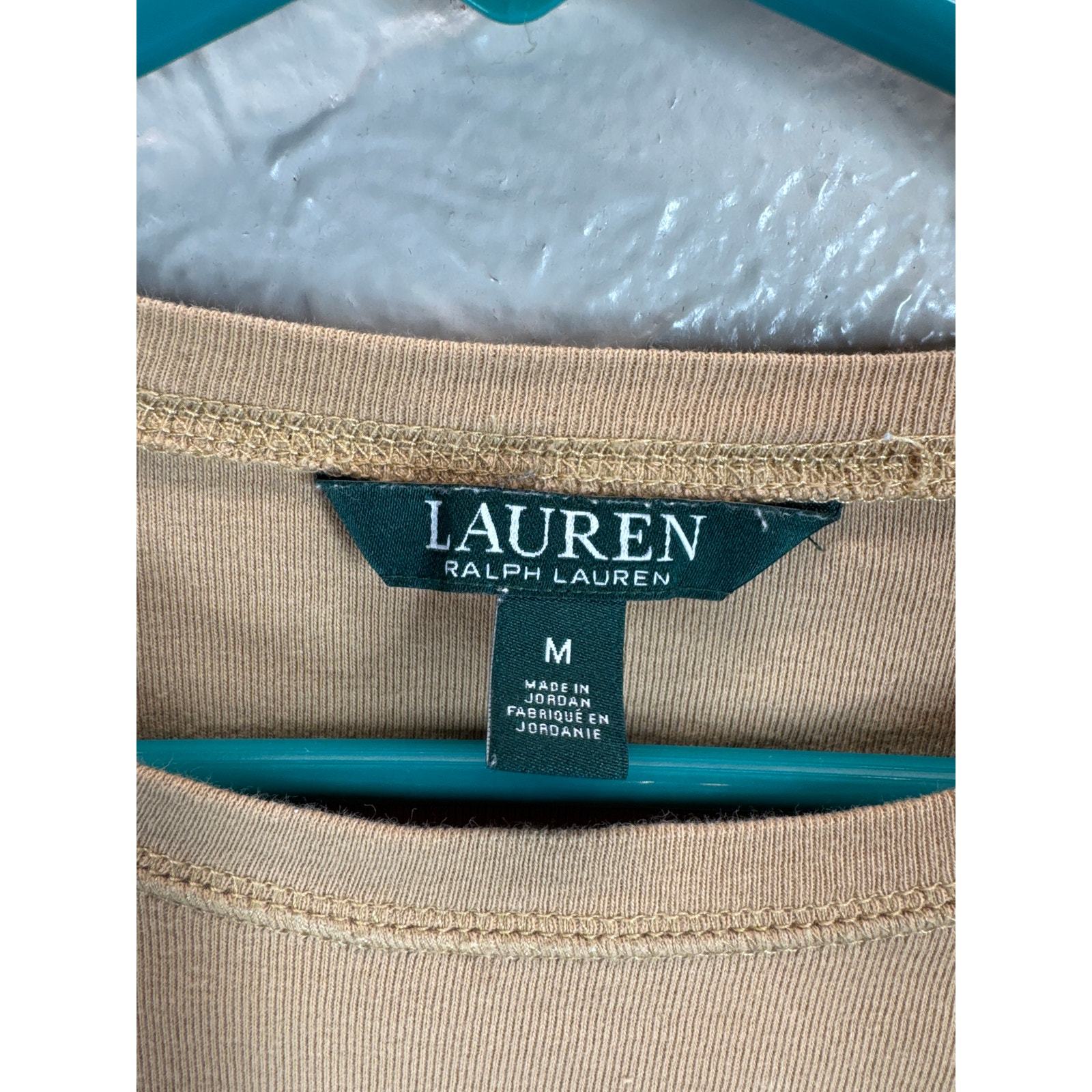 Lauren Ralph Lauren Womens Brown Long Sleeve Shirt Faux Suede Elbow Patch Medium Item image 5