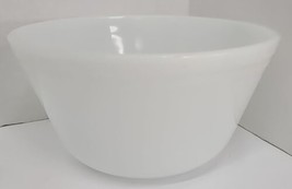 Vintage Federal Glass Milk Glass White Double Band 7&quot; Mixing Bowl F Shield USA - £13.22 GBP
