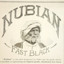 1895 Nubian Fast Black Dress Lining Victorian Clothing Advertisement 5 x 7 - £15.45 GBP