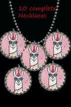 LLama  Bottle Cap Necklaces great birthday party favors lot of 10 loot b... - $14.84