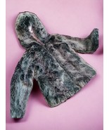 American Widgeon Girls Faux Fur Coat Lined Hood Front Zipper Purple Youth 5 - $22.15 CAD