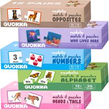 QUOKKA 5X MEGASET Realistic Puzzles for Toddlers 3-5 - Matching Games fo... - £23.32 GBP+