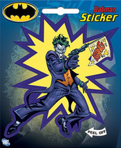 DC Comics The Joker Figure Shooting A Fake Gun Peel Off Sticker Decal NEW SEALED - £3.19 GBP