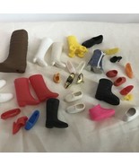 Vtg Lot Of 31 Mixed Match Shoes, high heel, Boots &amp; More, For Barbie &amp; K... - £11.70 GBP