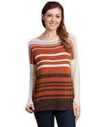 M-Rena Engineered Stripe Boat-neck Sweater Top - £12.50 GBP