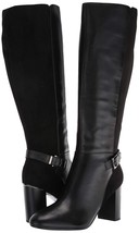 New Bandolino Black Leather Tall Boots Size 7.5 M $149 - £68.07 GBP