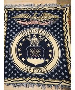 United States Air Force Throw Blanket With Frills 58&quot; X 48&quot; - $40.74 CAD