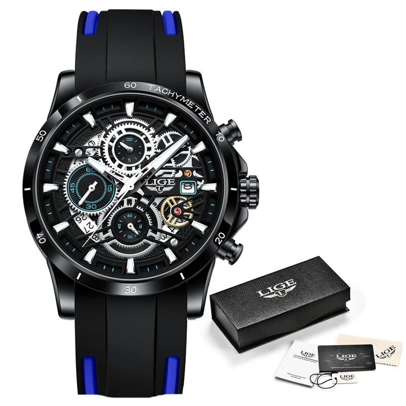 Watch LIGE Men Watch Fashion Business  Mens  out  Wristwatch   Waterproof Watch  - £47.52 GBP