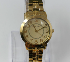 Anne Klein AK/1790CHGB Gold Tone Stainless Steel Women&#39;s Watch NEW BATTERY - €43,30 EUR