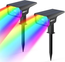 Solar Spotlights Outdoor 40 LEDs Color Changing RGB Landscape Path Lights USB Po - $81.37