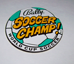 World Cup Soccer Champ Pinball Machine Decal Sticker Promo Original Vintage - $11.70