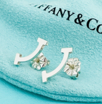 Tiffany T Smile Stud Earrings in Sterling Silver AUTHENTIC - £361.06 GBP