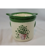 Ceramic Dip Spread Chiller Party Size 2 Cups Two Pieces Green Ivy Country - £15.71 GBP