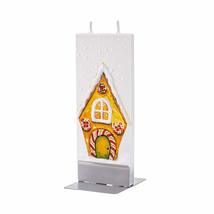 Flatyz Red House Christmas Candle - Flat, Decorative, Hand Painted Christmas Can - £12.44 GBP