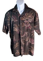 MONTAGE COLLECTION Men&#39;s Short Sleeve Button Down Floral Hawaiian Shirt ... - $14.50